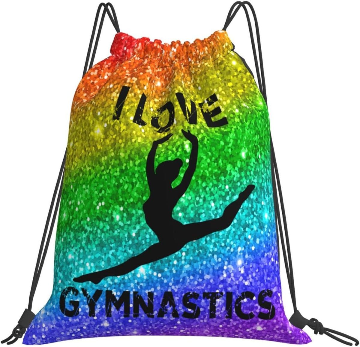 Gymnastics Drawstring Backpack Gym String Bag Drawstring Sackpack Sport For Womens Mens