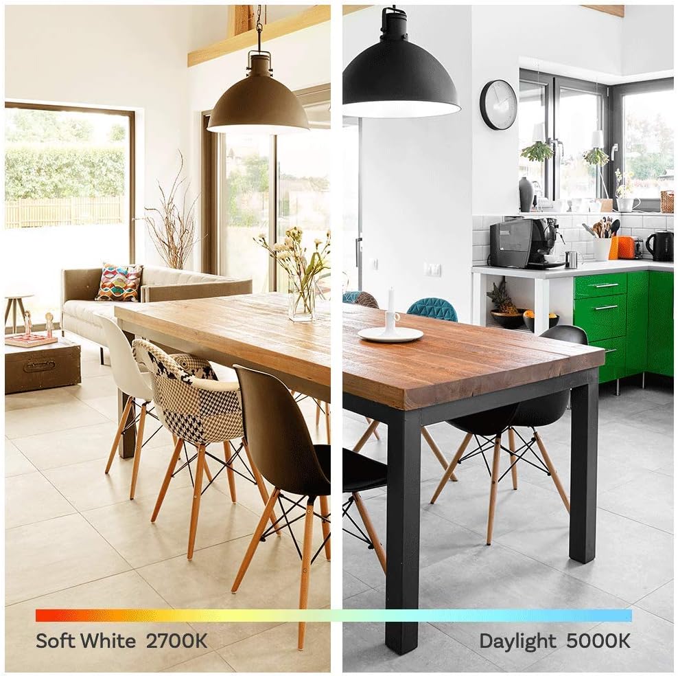 Amazon Basics A19 LED Light Bulbs, 60W Equivalent, Daylight White 5000K, Non-Dimmable, Energy Efficient 9W, E26 Base, 10,000 Hour Lifetime, 24-Pack