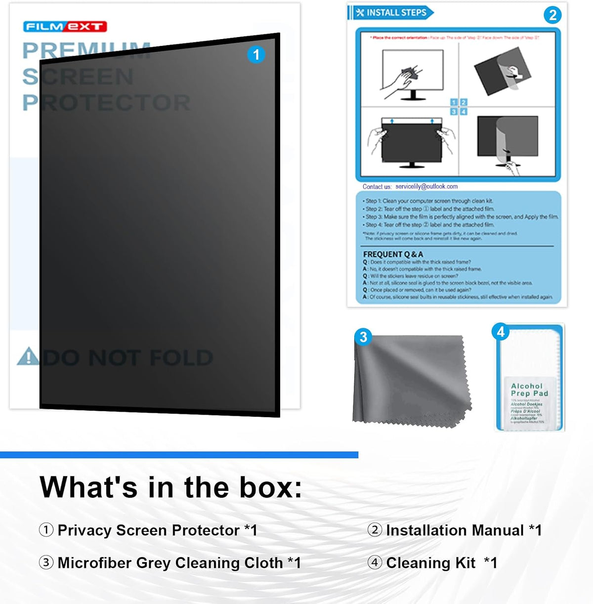 FILMEXT 2026 Upgrade 23 Inch Computer Privacy Screen Filter