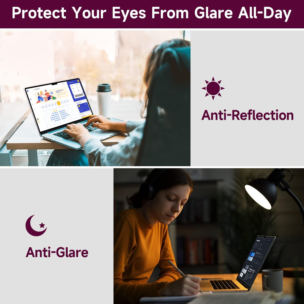 2 Pack Anti Glare Film Designed for Macbook Pro 16 Inch (2021-2026 Release) | Matte Anti Scratch Screen Protector Anti-Fingerprint Filter for Mac 16.2in (M5, M4, M3, M2, M1, Pro/Max)