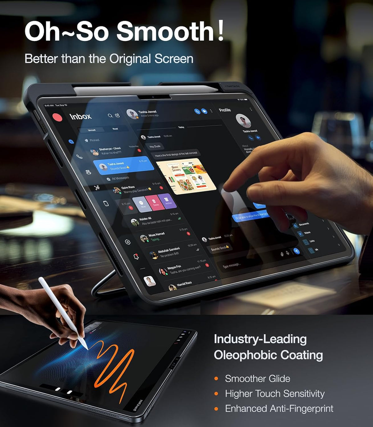 TORRAS for iPad Pro 11 Inch Screen Protector M5/M4, Top 9H+ Tempered Glass
