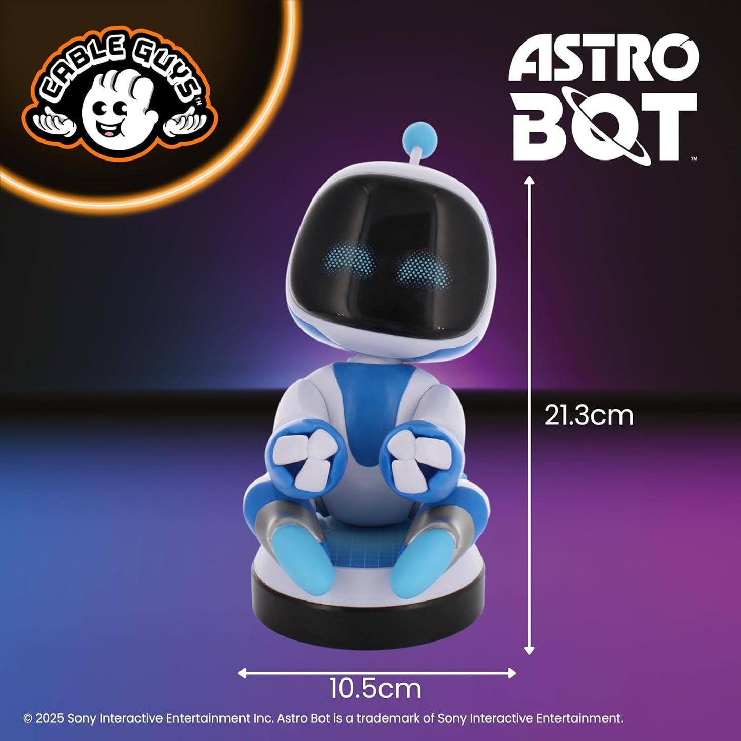 Cableguys Astro Bot Controller Holder & Phone Stand - Gaming Setup Accessories for Desk and Game Room, Controller Stand Compatible with Xbox, PlayStation & Most Standard Game Controllers