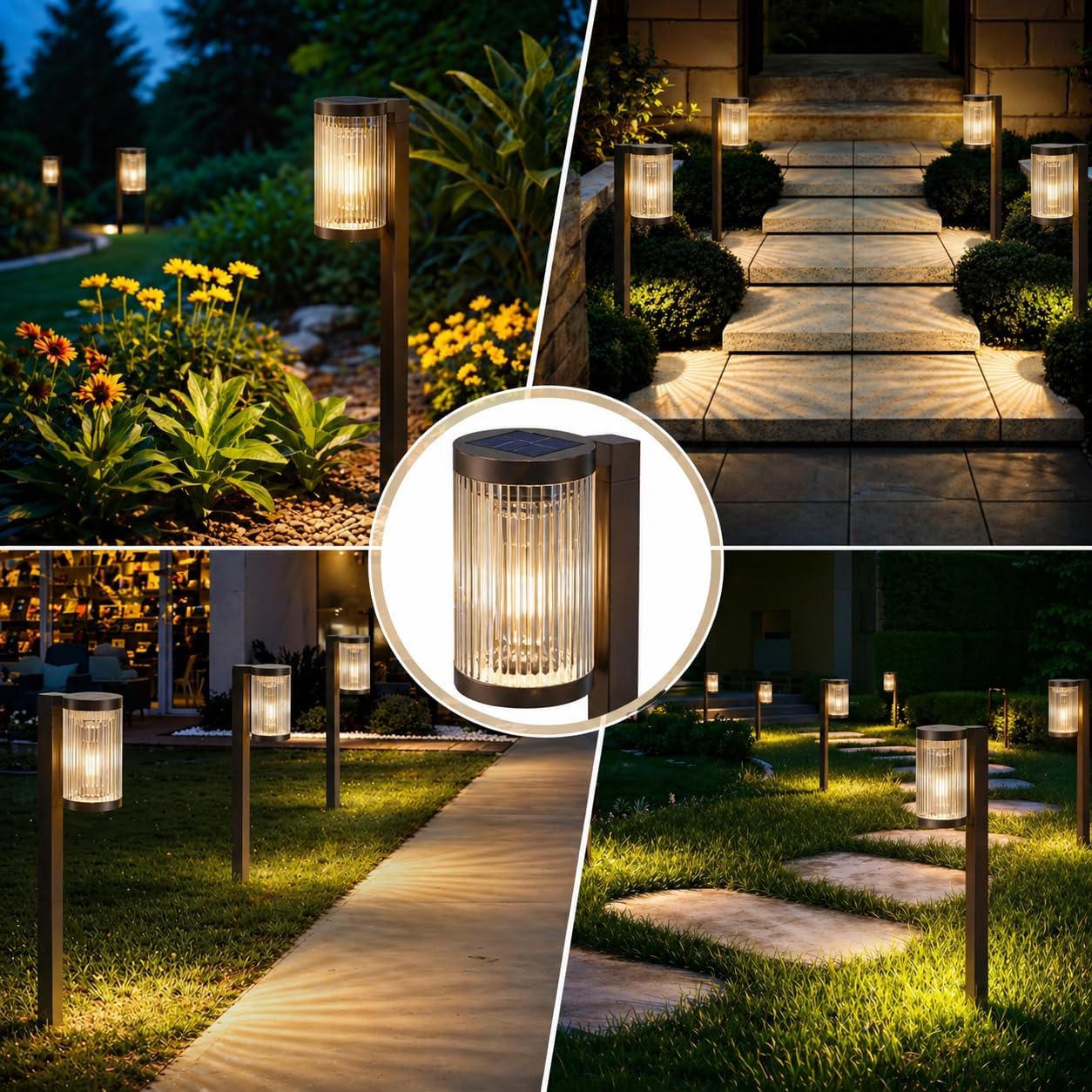ELECLINK Solar Pathway Lights Outdoor, 6 Pack Upgraded Outdoor Solar Lights for Outside Super Bright Up to 12Hrs, IP65 Waterproof Solar Garden Lights for Yard Path Sidewalk Driveway Landscape Lighting