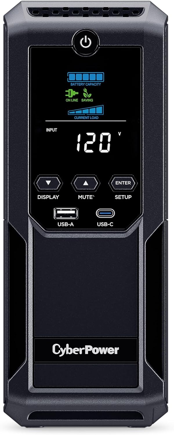 CyberPower CP1350AVRLCD3 Intelligent LCD UPS Battery Backup
