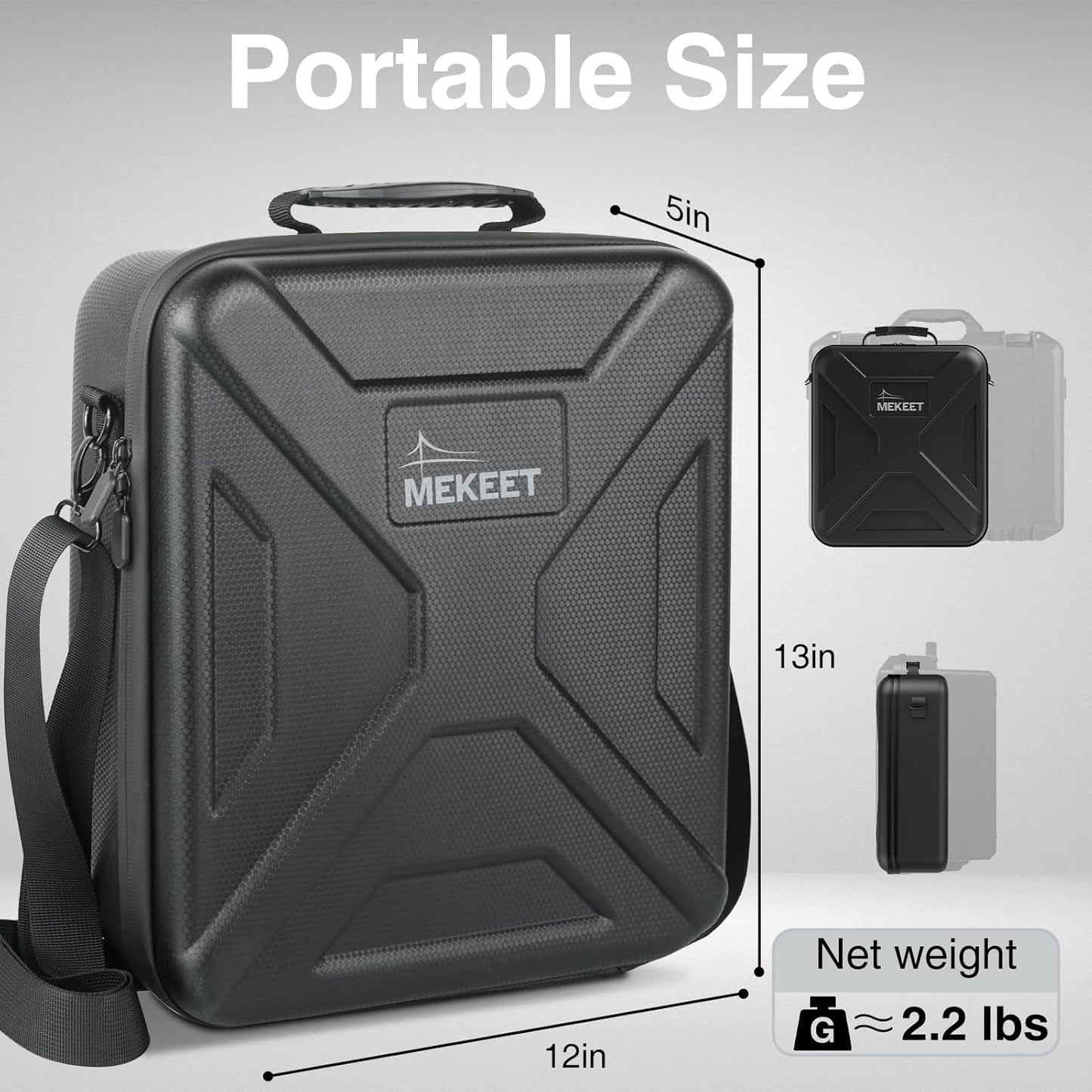 Starlink Mini Case - Ultra-Light Portable Storage for Starlink Mini Dish & Accessories, Shockproof & Splash-Resistant, Dual Carry Options, Ideal for Travel, Camping, RV Adventure (Black)‌