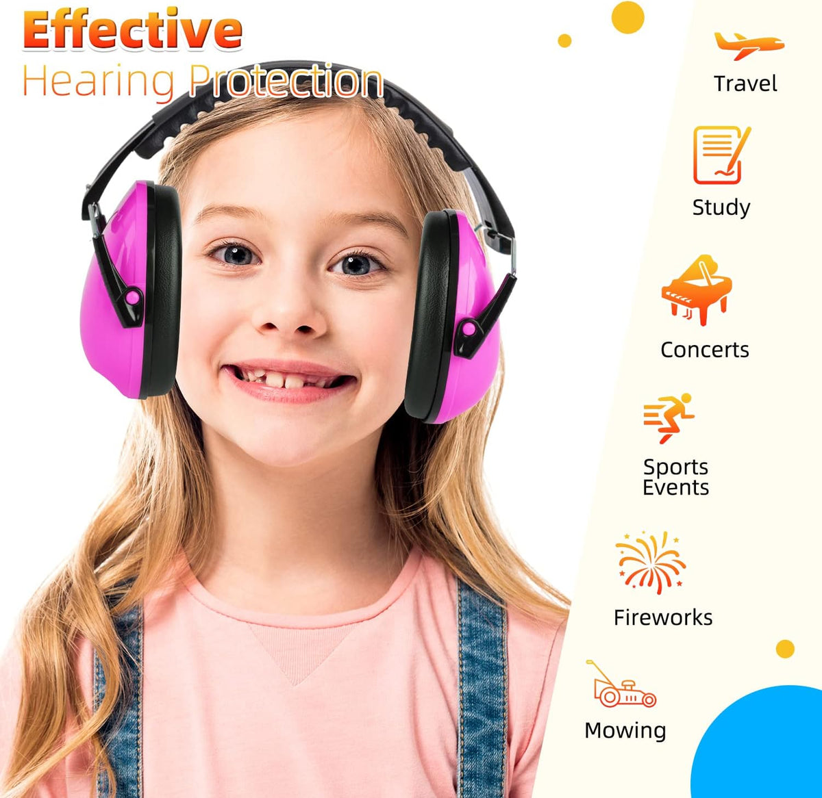 MelonArt Noise Cancelling Headphones for Kids Toddler Ear Protection 2 Pack