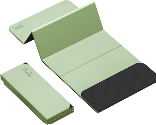 WEILA 1/2 Inch 70"x24" Foldable TPE Yoga Mat, Thick Non Slip Pilates Mat