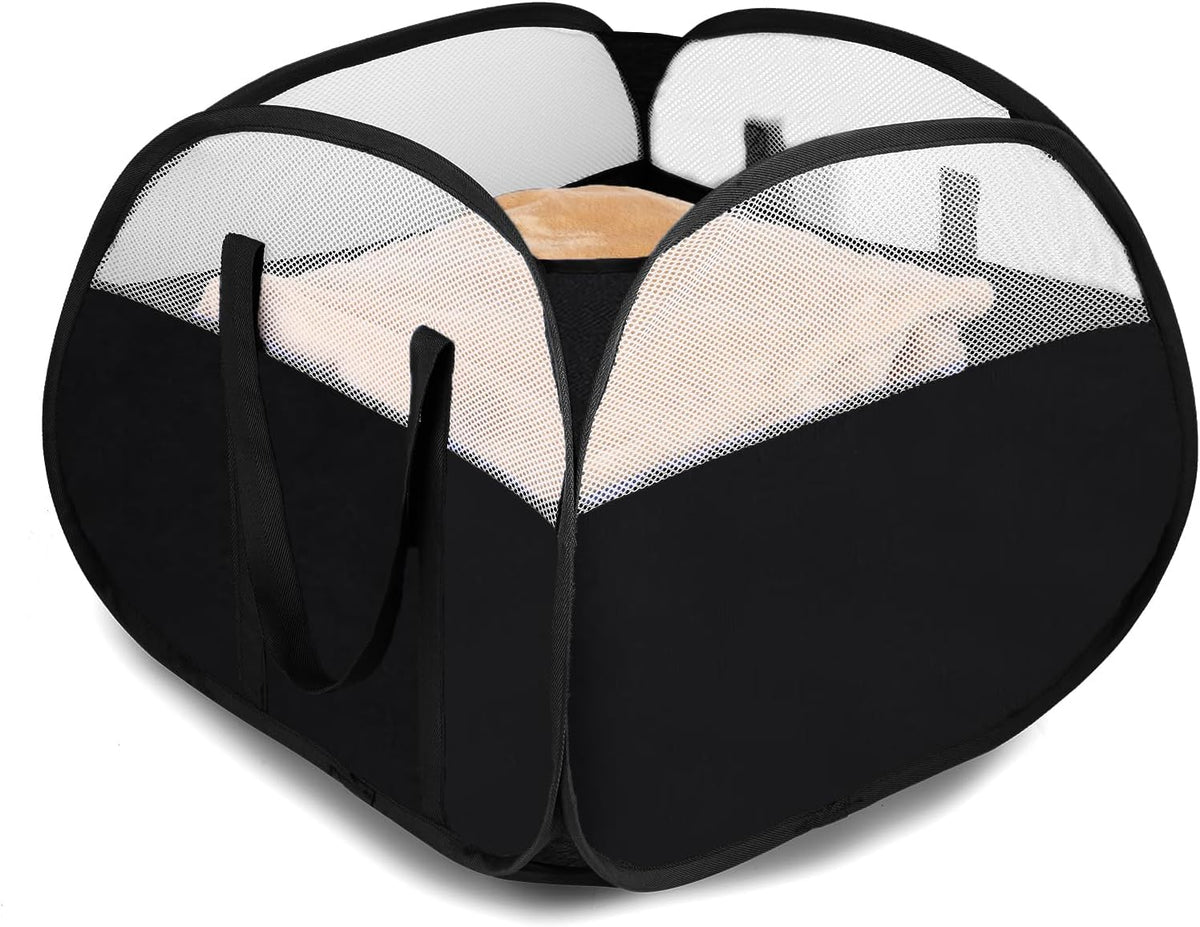 Laundry Basket with Handles 90L, Collapsible Laundry Baskets, Foldable Laundry Basket, Tear-proof Dirty Clothes Pop Up Hampers for Laundry, Bedroom, Bathroom, Dorm, Kids Room, Travel or Campout Black