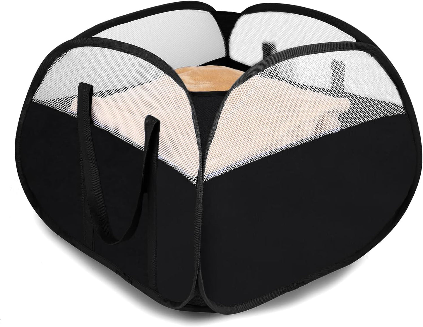 2 Pack Collapsible Laundry Baskets, 90L Large Foldable Laundry Basket, Pop Up Hampers for Laundry, Dirty Clothes Laundry Hamper for Bedroom, Bathroom, Dorm, Laundry Room, Travel or Camping Black