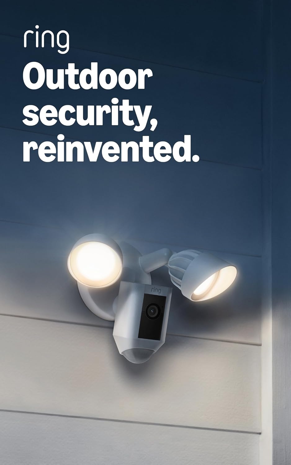 Ring Floodlight Cam Wired Plus, Outdoor home or business security with motion-activated 1080p HD video and floodlights, Black