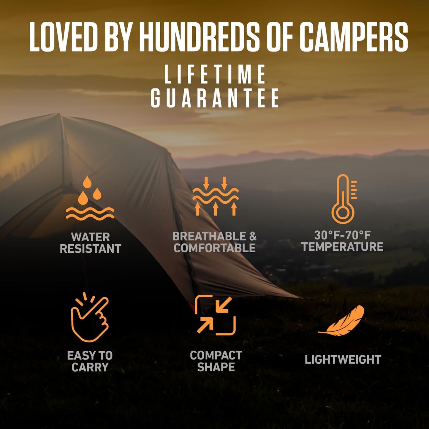 VENTURE 4TH Backpacking Sleeping Bag – XXL, Double and Single Sizes - Lightweight Warm & Cold Weather Sleeping Bags for Adults, Kids & Couples – Ideal for Hiking, Camping & Outdoor Adventures