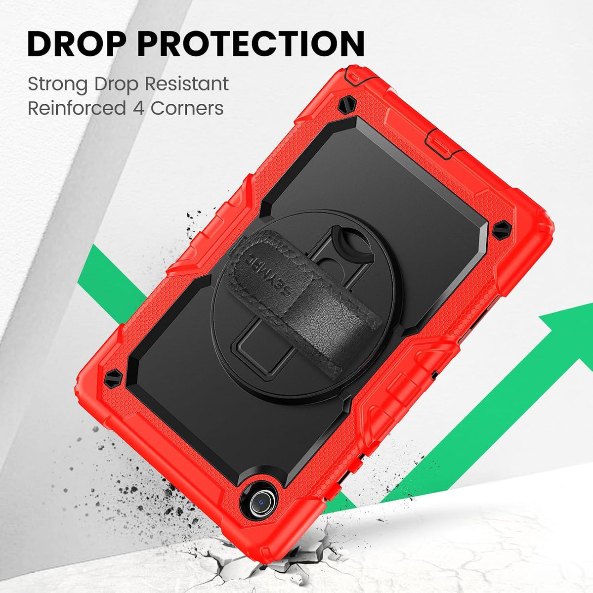 SEYMAC Case for Samsung Galaxy Tab A8 10.5 Inch (SM-X200/X205/X207), Red