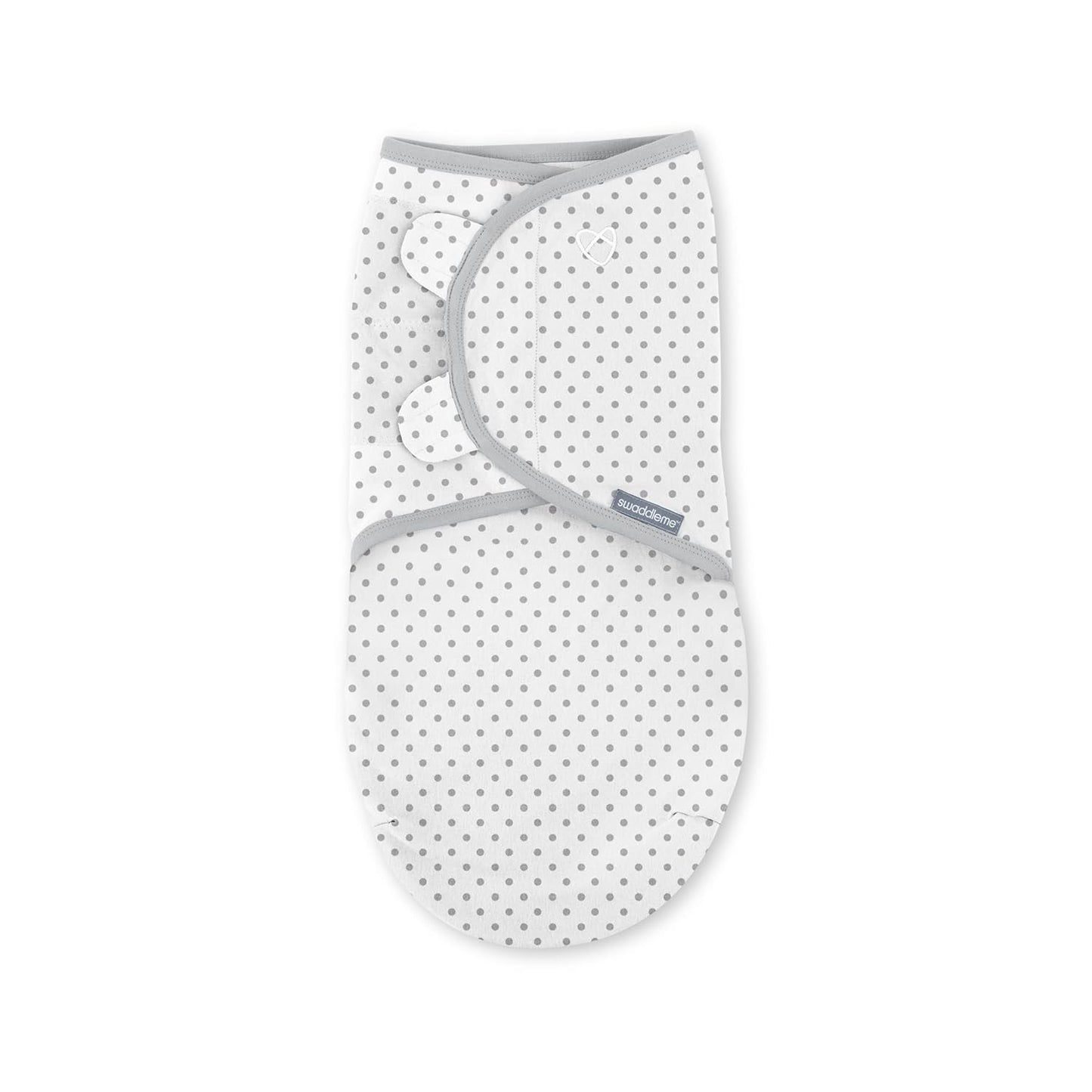 SwaddleMe by Ingenuity Original Swaddle, 100% Cotton, Improves Sleep & Calms Startle Reflex, 0-3 Months, 1.0 TOG, 3-Pack, Baby Swaddle Blanket - Criss Cross
