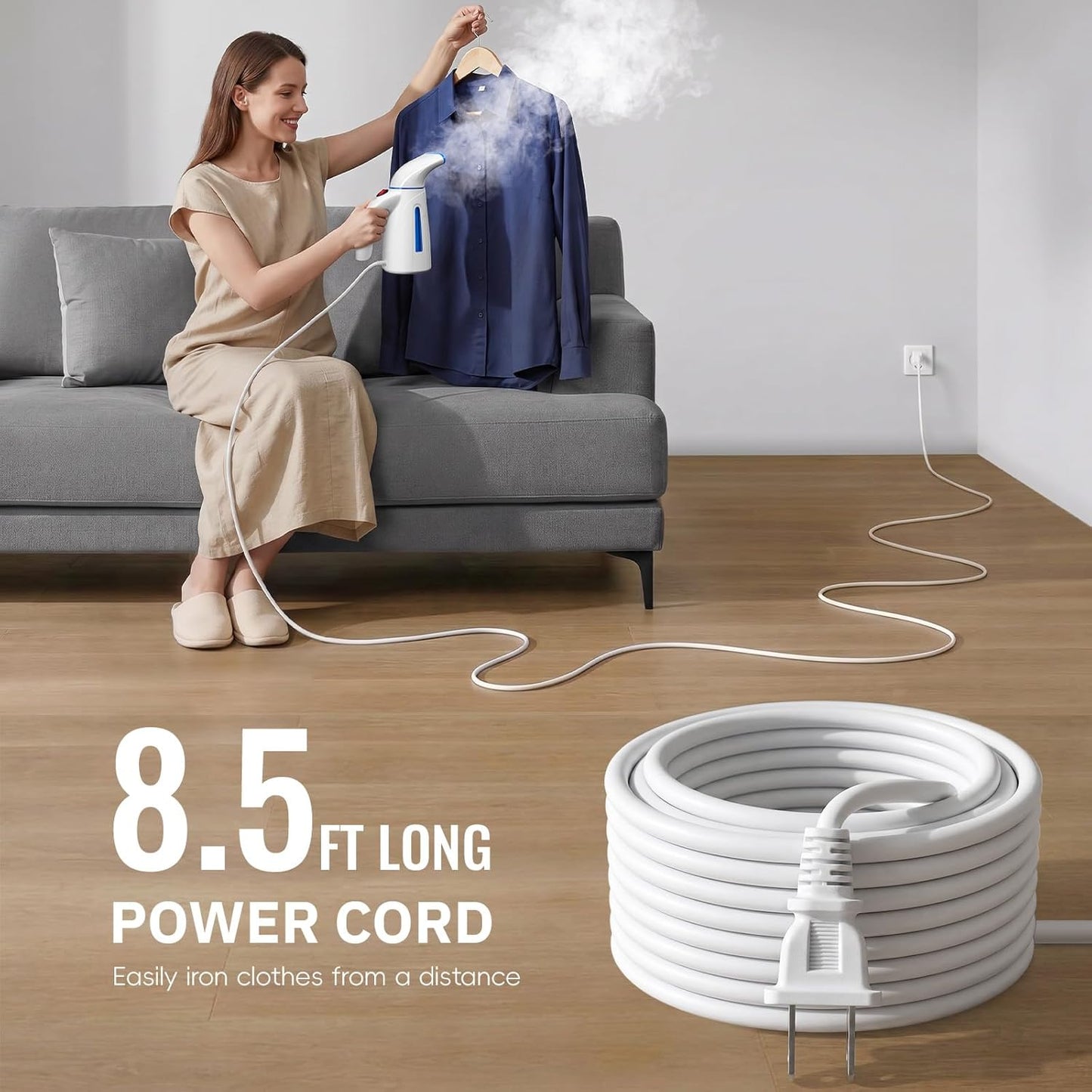 OGHom Steamer for Clothes, Handheld Clothing Steamer for Garment, 240ml Big Capacity 700W Portable Travel Steam Iron (Only for 120V)