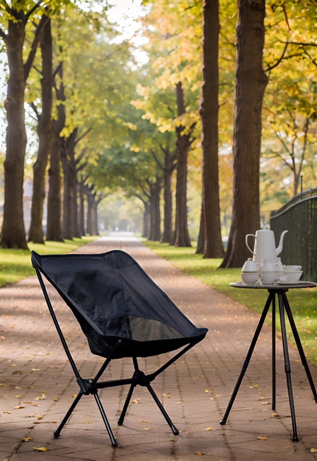 Wind Tour Portable Camping Chair Lightweight Foldable Outdoor Chair for Hiking Camp Backpacking Lawn Beach Fishing Picnic with Carry Bag (Black-2)