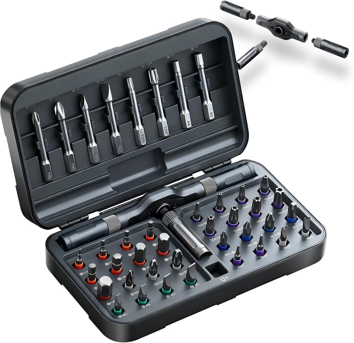 42 in 1 Magnetic Screwdriver Set, DIY Ratchet Screwdriver Set, Multi Bit Screw Drive with Storage Case, Portable Compact Repair Tool Kit for Gifts, Furniture, Computer, Bicycle