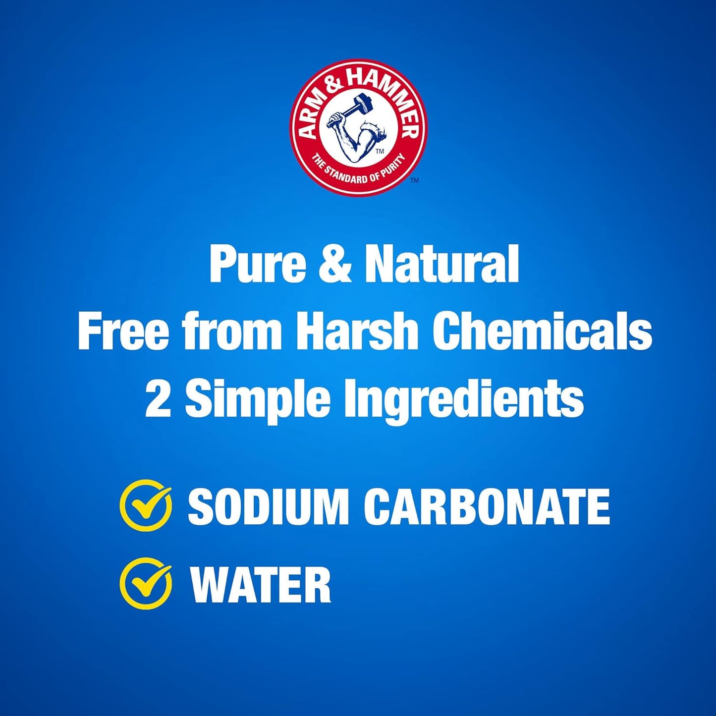 ARM & HAMMER Super Washing Soda Household Cleaner and Laundry Booster, 55 oz (Pack of 2)
