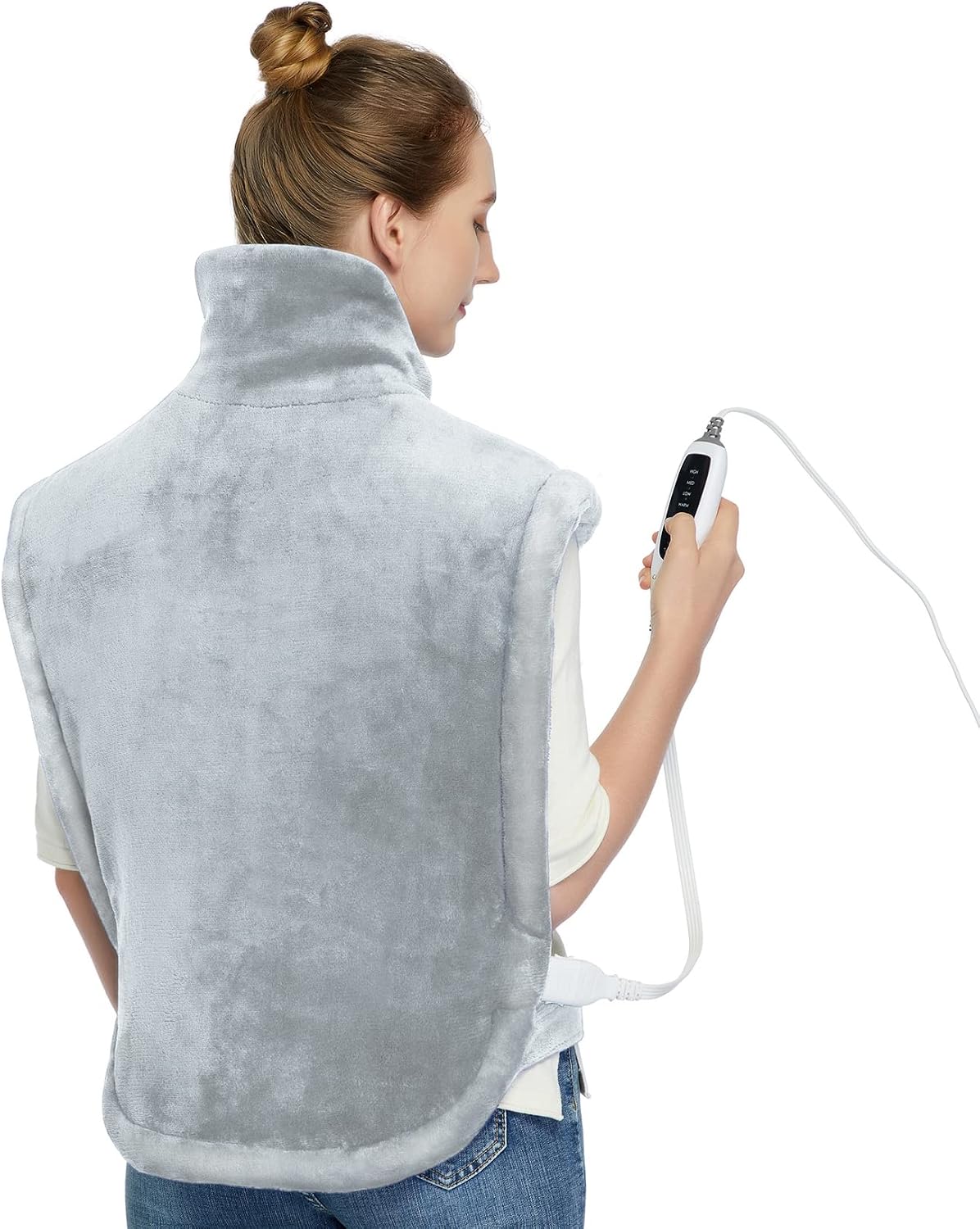 CAROMIO Heating Pad for Neck and Shoulders Back Pain Relief