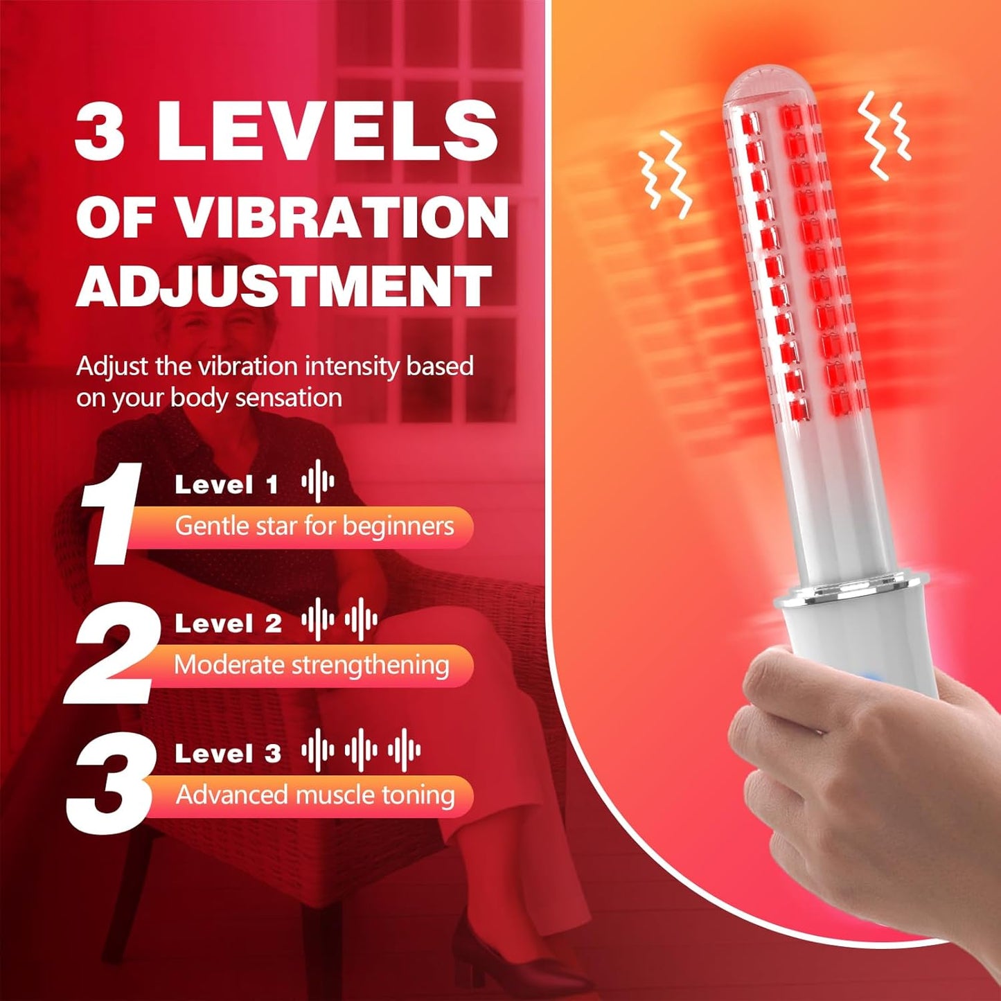 LED Personal Care Light Device with Red & Blue Light, Portable Hygiene Care Wand for Women Home-Use, Auto 35-Min Timer, USB Rechargeable Wellness Tool for Daily Care