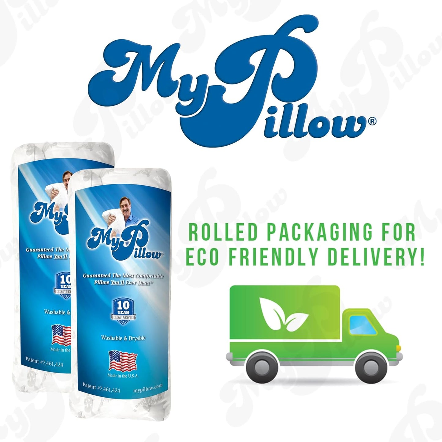 MyPillow Bedding Bed Pillows for Sleeping Standard Size, Set of 2, Back, Stomach or Side Sleepers - My Pillow Classic Pillow (Standard, Medium)
