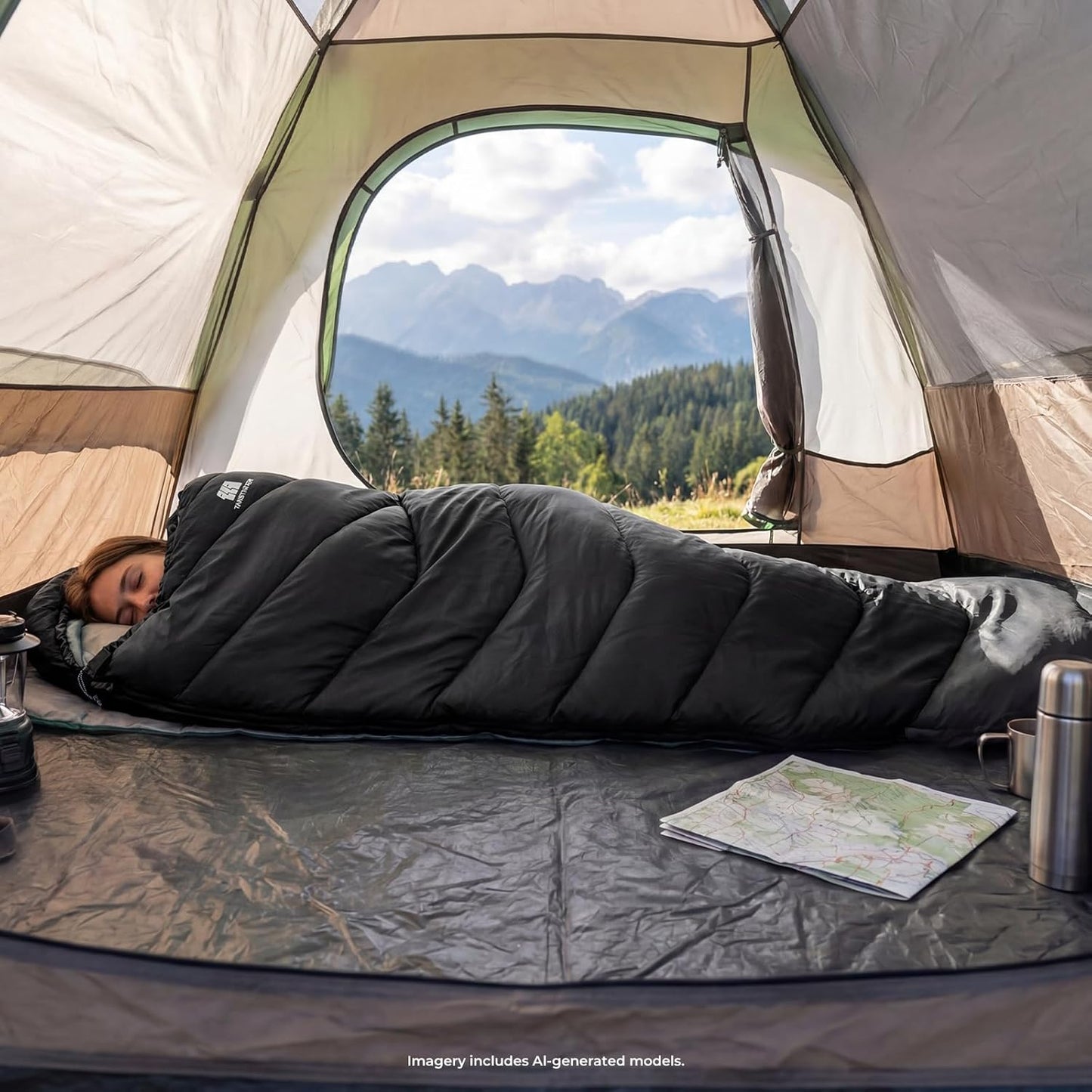 Sleeping Bags for Adults Cold Weather & Warm,Backpacking Camping Sleeping Bag for Tall Girls Boys,Lightweight,Compact,Waterproof Camping Gear for Traveling,Hiking,Hotel,Outdoor & Indoor