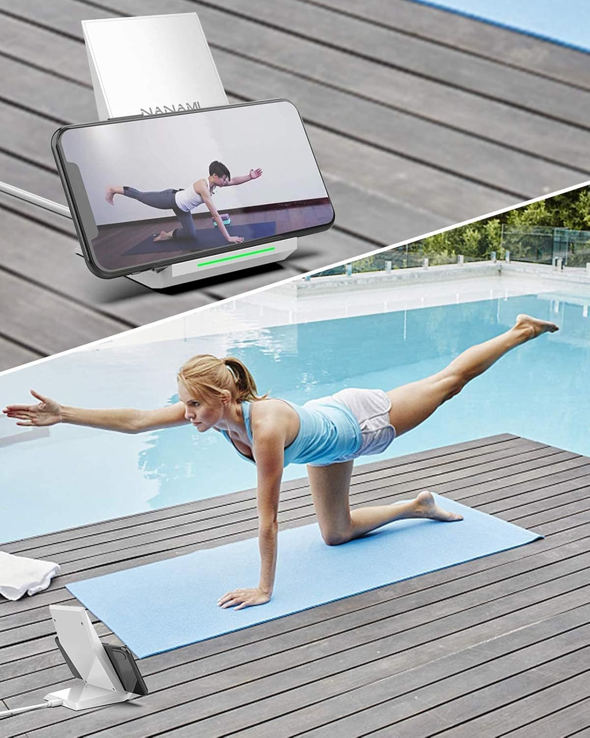 NANAMI Fast Wireless Charger - Charging Stand 7.5W Compatible with iPhone 17/17 Pro/17 Pro Max/16/15/14/13/12, 10W Phone Charger Dock for Samsung Galaxy S26/S26+/S25/S24/S24 Ultra//S23/S22/21