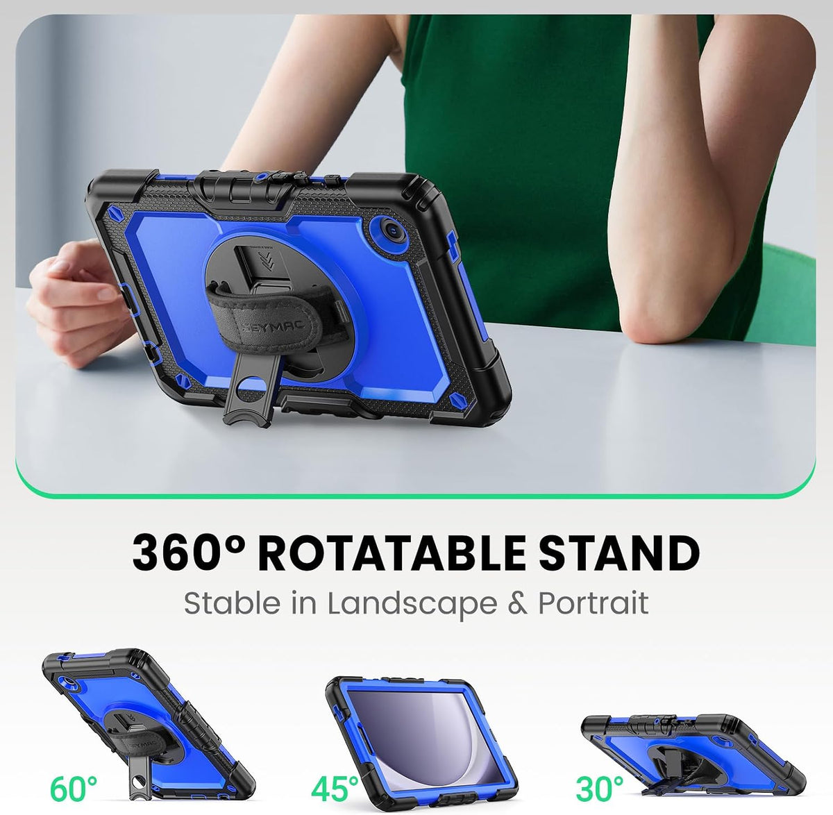 SEYMAC Case for Samsung Galaxy Tab A11/A9 8.7", Blue