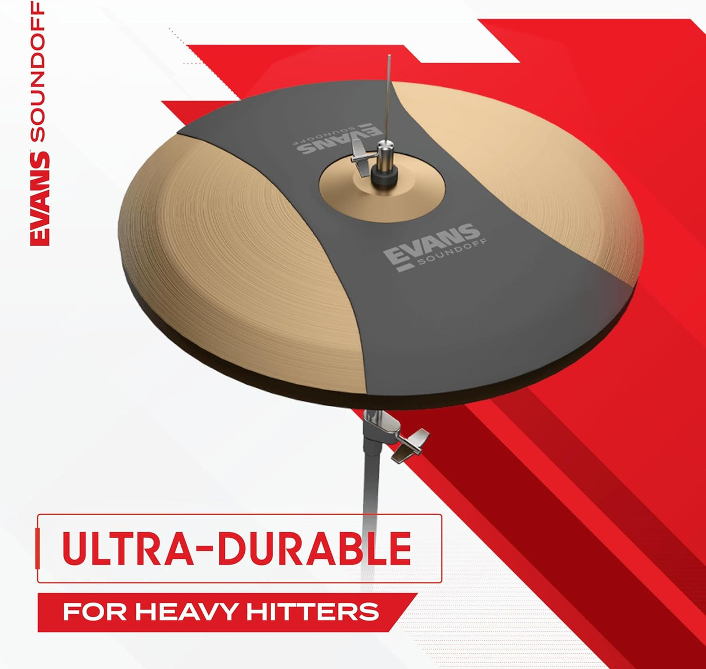 Evans Soundoff Drum Mute Pads - Full Box Pad Set - Mutes Pack - 3 Cymbals, 4 Tom/Snare, & 1 Bass - Great for Silencing Acoustic Kits to Practice - Fusion - 8-Pack