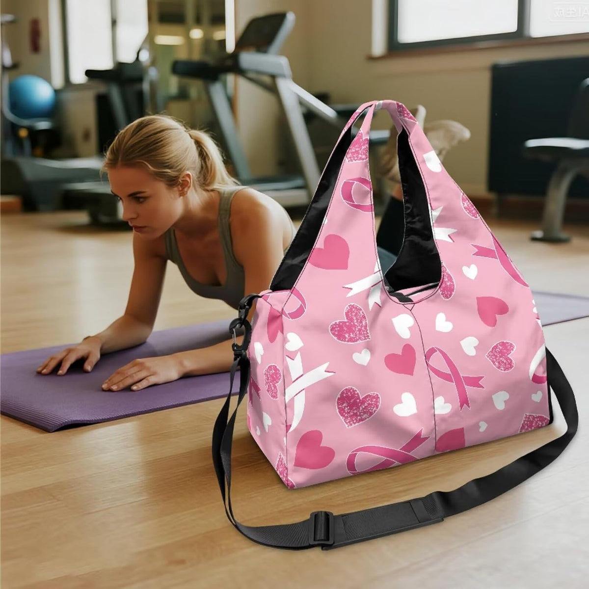 Yoga Mat Bag for Men Women Canvas Yoga Mat Carrier Take In Out Mat Easily for Beach Swim Bags Pool Sports Gym