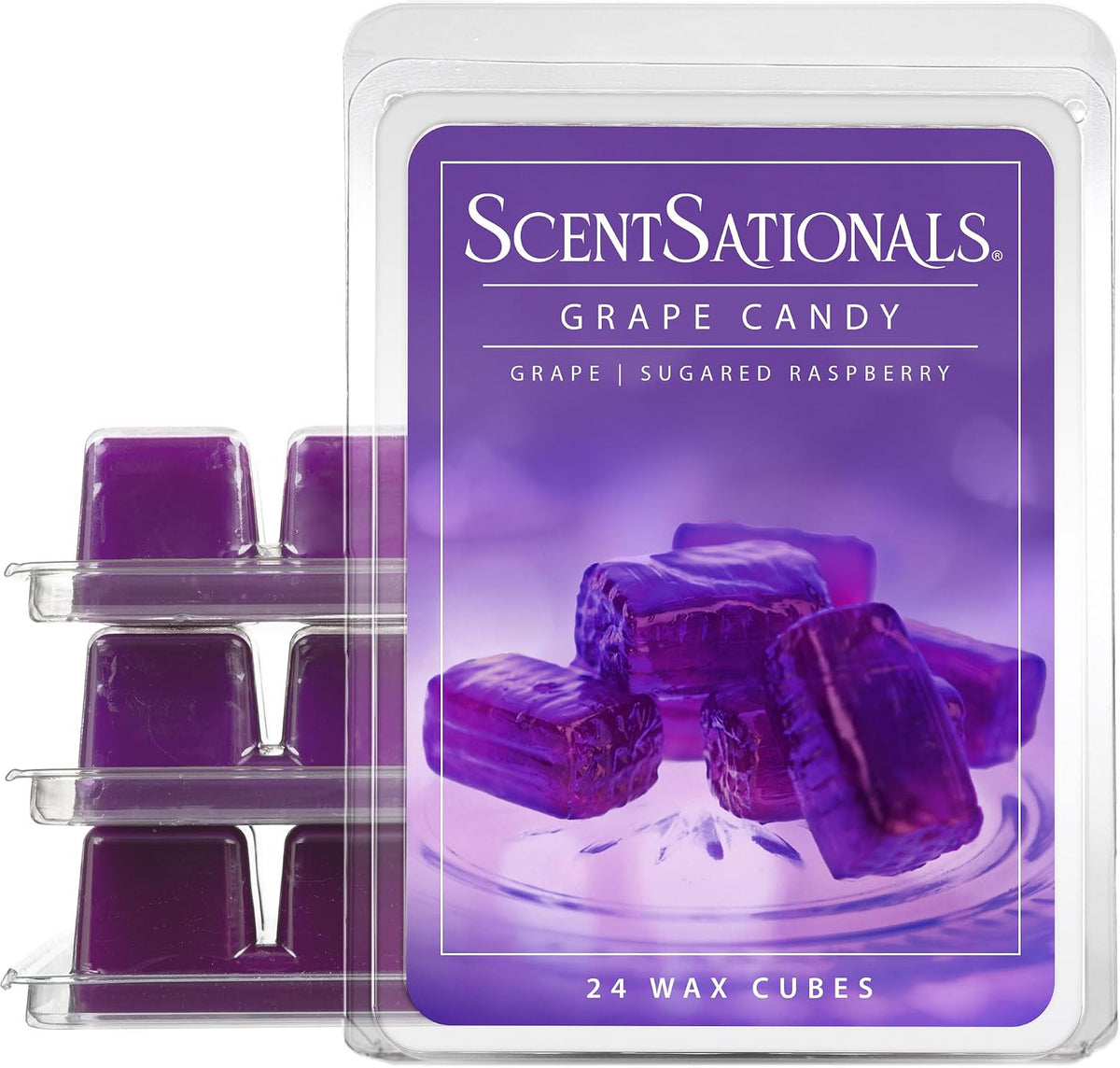 Scentsationals Grape Candy Scented Wax Melts 10oz (24 Cubes)
