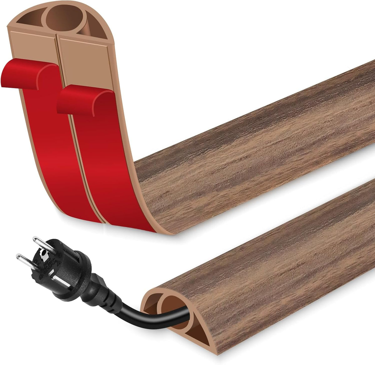 Floor Cord Cover for Wires on Floor Self Adhesive Cord Hider
