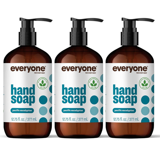 Everyone Liquid Hand Soap, 12.75 Ounce (Pack of 3), Pacific Eucalyptus, made with Essential Oils for Kitchen and Bathroom