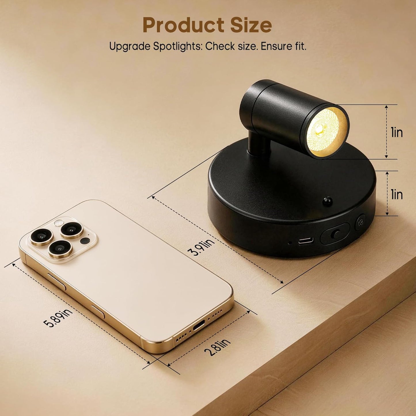 GOODEA Spotlights Indoor with Remote, 5500mAh Rechargeable Battery Plant Spotlight Indoor, Wireless Uplighting with 3 Colors & 24H Cycle Timer, Picture Light for Painting(2 Pack 5500mAh, Black)