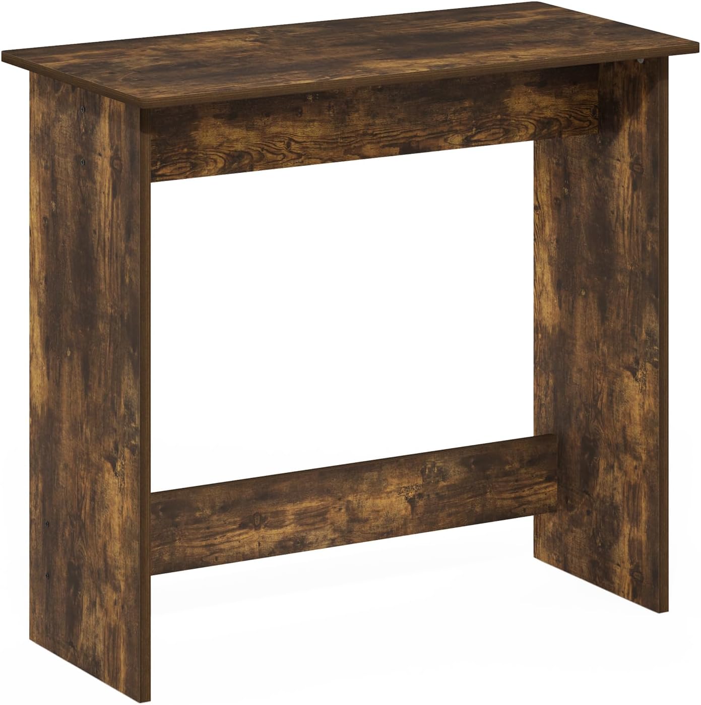 Furinno Simplistic 31-Inch Rustic Brown Computer Desk, Small Office Desk, Rectangular Home Office Desk with Drawers, Gaming Desk for Home Office, Bedroom, Study Room, Amber Pine