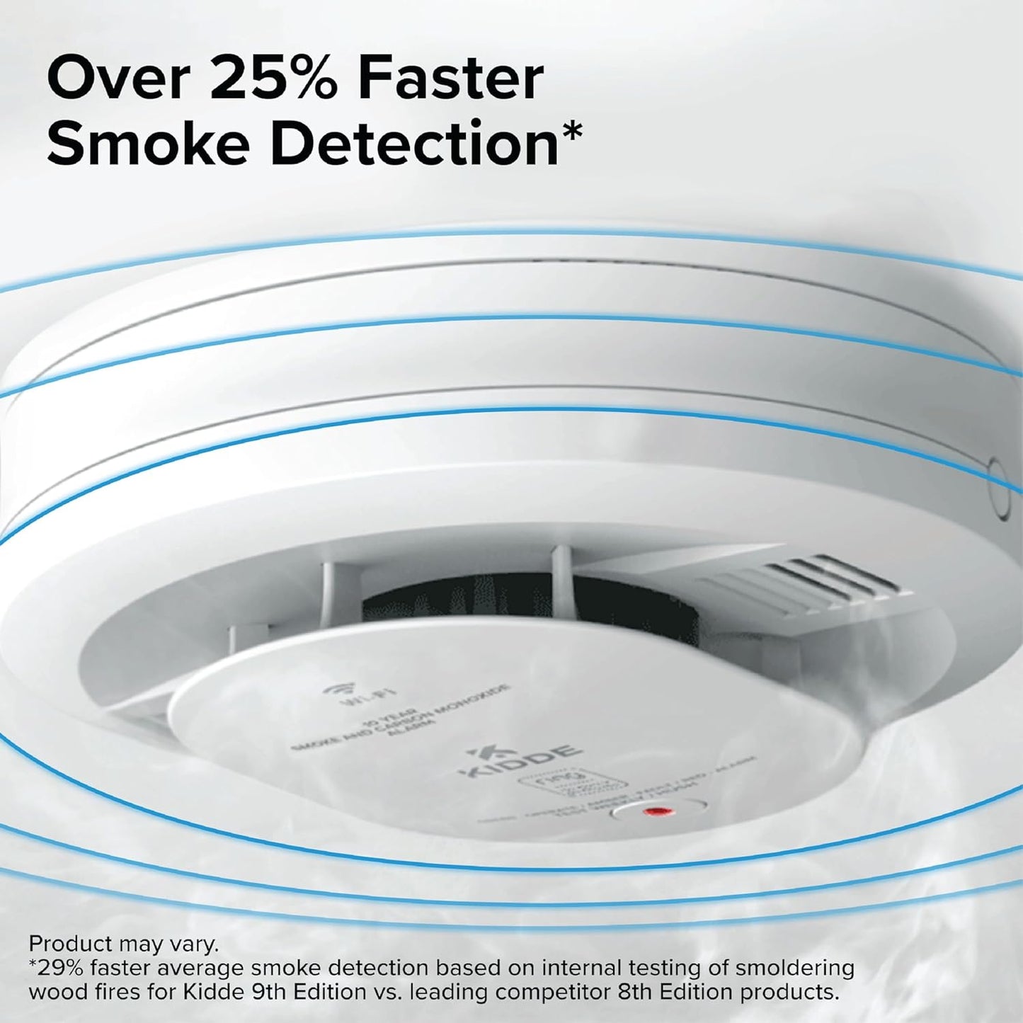 Kidde Smart Smoke and Carbon Monoxide Detector, Ring App Enabled for Real-Time Notifications, Wire-Free Interconnectivity, AA Battery Powered
