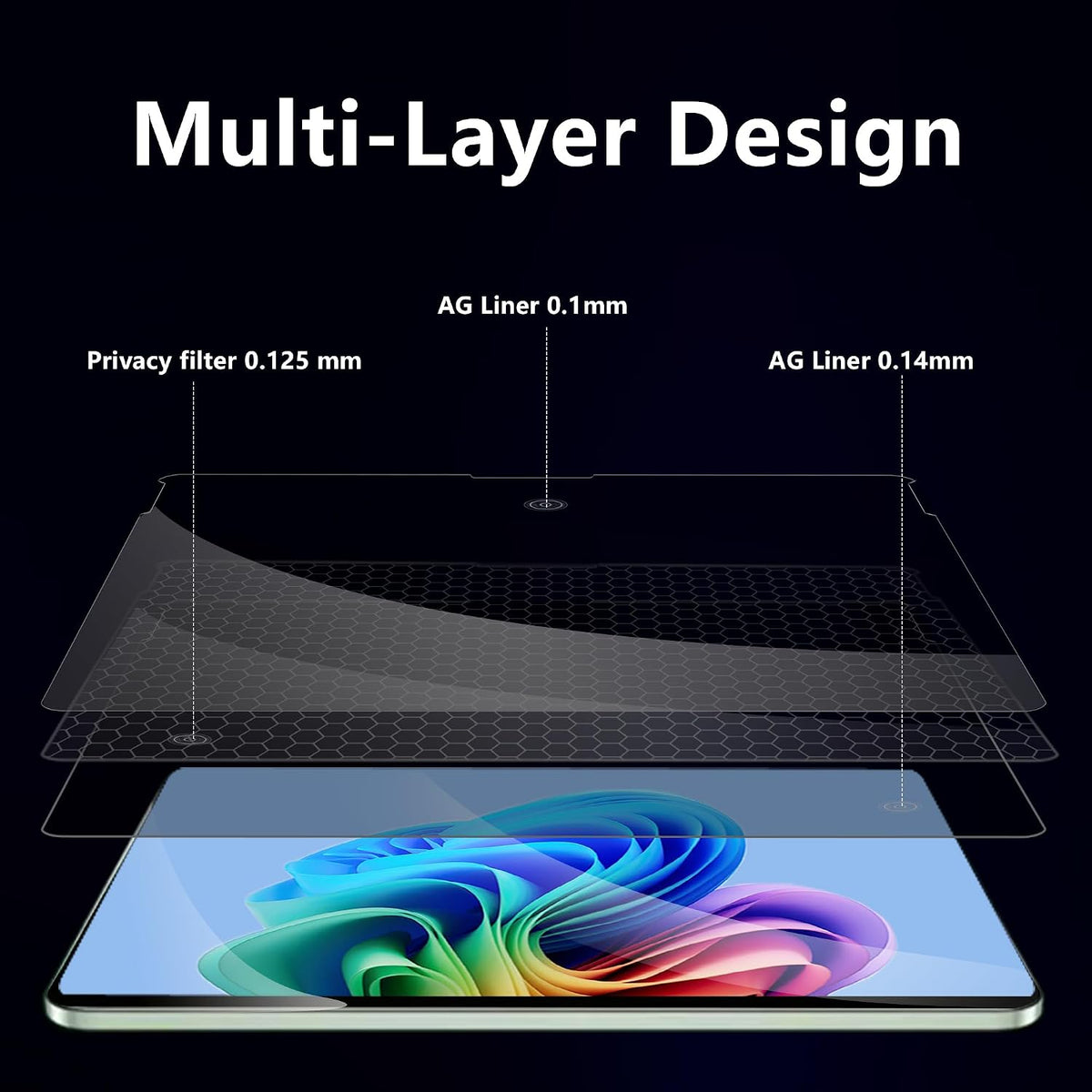 Megoo Privacy Screen Protector for Surface Go 4/3/2/1 10.5 Inch, Anti-Spy, Anti-Glare, Blue Light & UV Blocking, Magnetic Nano Technology, Removable Design