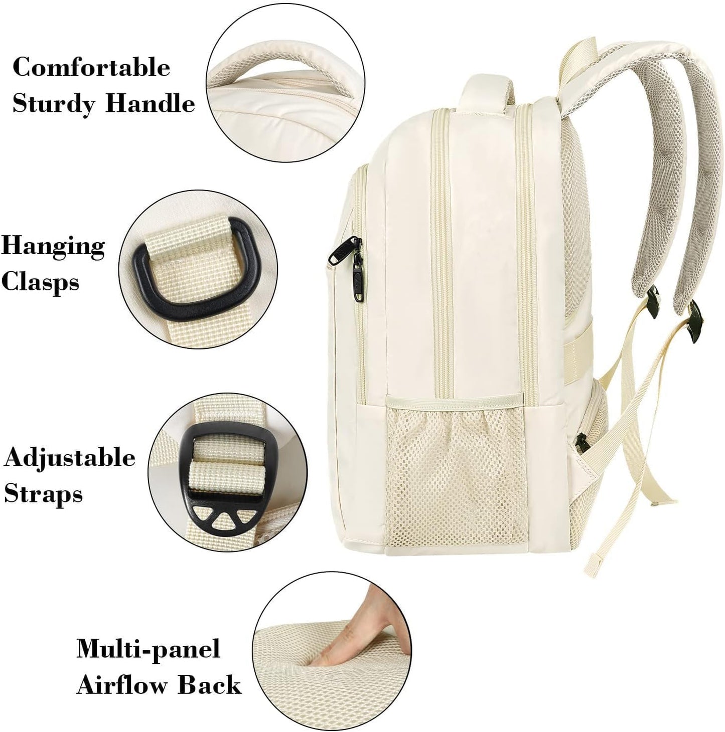 MATEIN Laptop Backpack 15.6 Inch, Anti Theft Business Travel Backpack, Water Resistant Slim Computer Work Bag for Women Teacher Nurse Office Worker