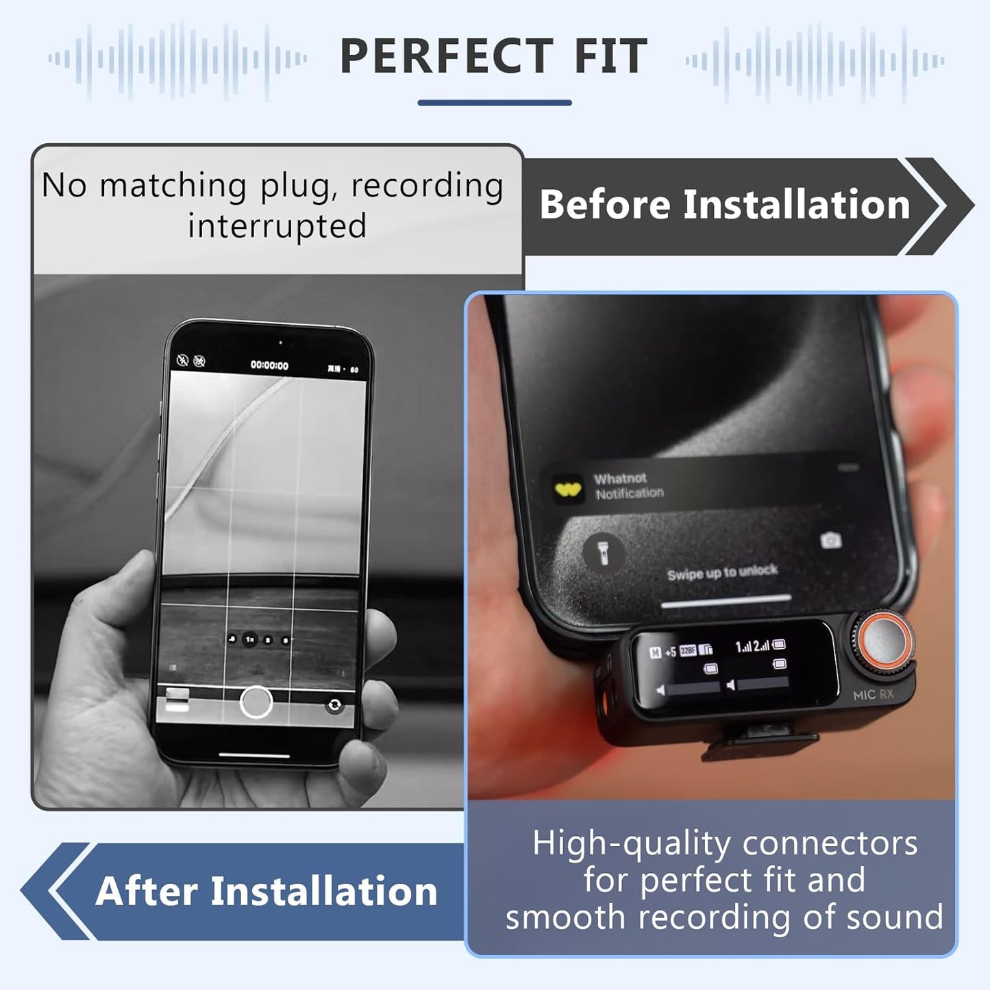 for DJI MIC 2 Lightning Adapter Phone Wireless Microphone Receiver for DJI Mic 2 Adapter Phone PC Tablet Accessories (NOT Applicable to MINI