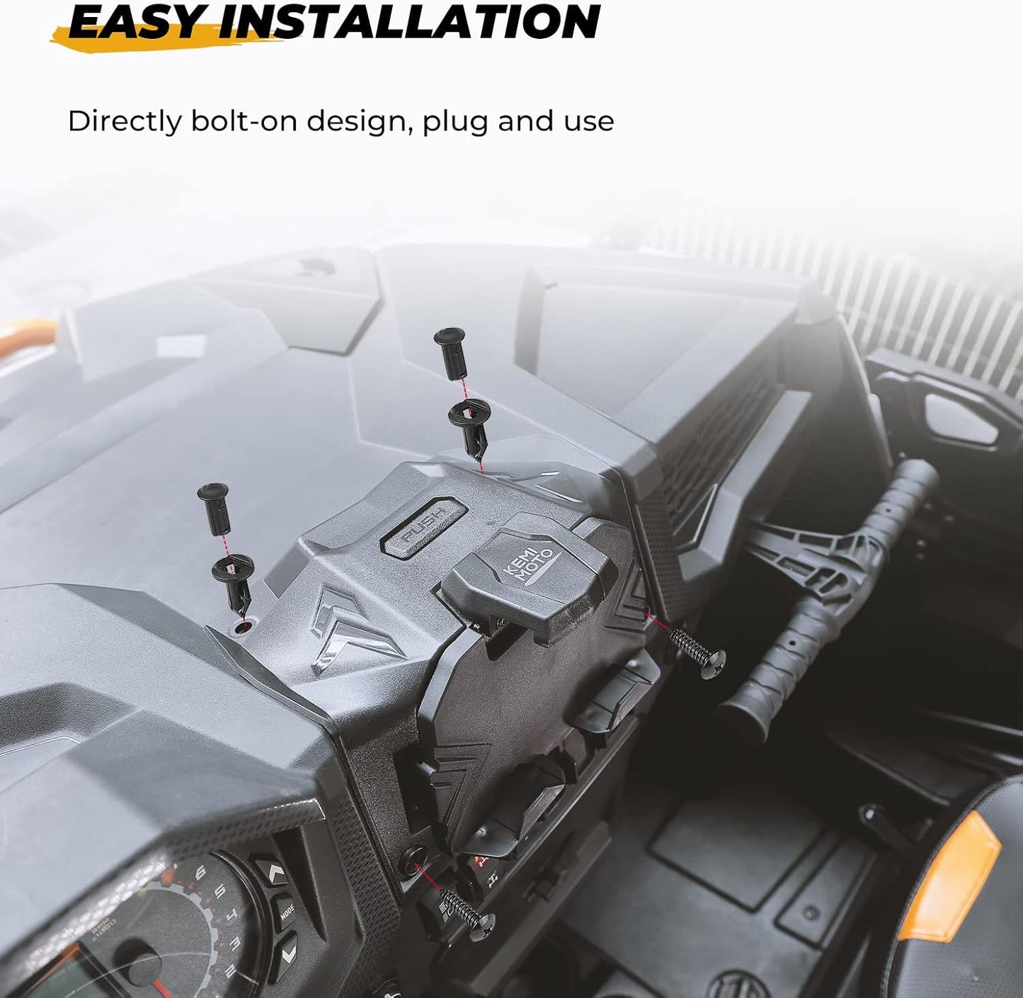 KEMIMOTO Electric Device GPS Mount Storage Box Compatible with 2019-2023 Polaris RZR XP 1000 XP Turbo Accessories RZR Tablet Mount Phone Bracket Extra Space Adjustable Navigation Tablet Holder