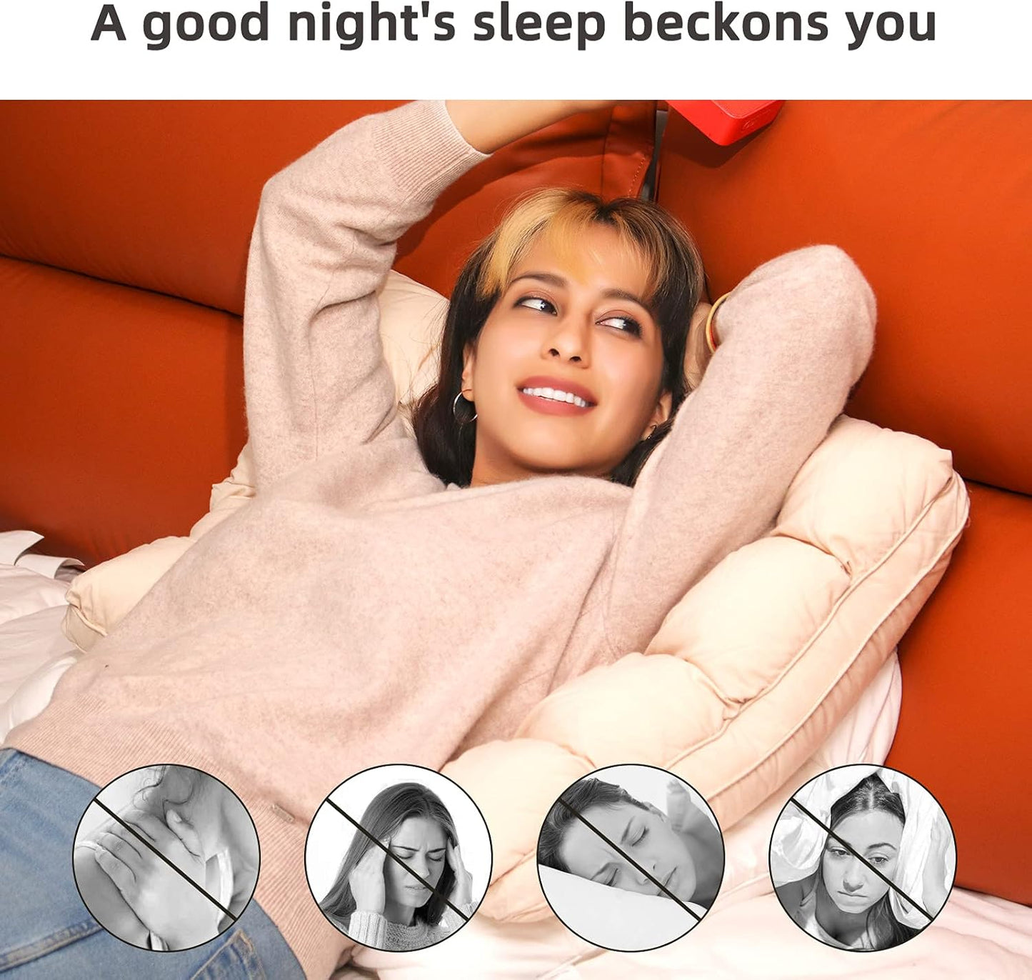 YOUR MOON Soft Pillows for Sleeping, Support Bed Pillows, Fluffy Down Alternative Pillow, Luxury Hotel Gel Pillows for Side Sleeping Queen Size (Gray)