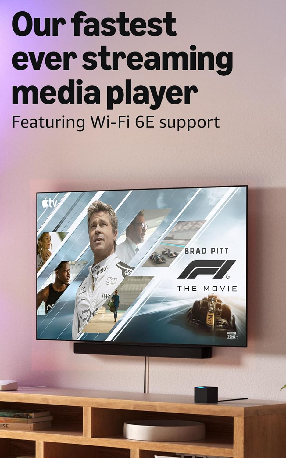Amazon Fire TV Cube, with AI-powered Fire TV Search, Hands-free streaming device, find shows faster with Alexa+, Wi-Fi 6E, 4K Ultra HD