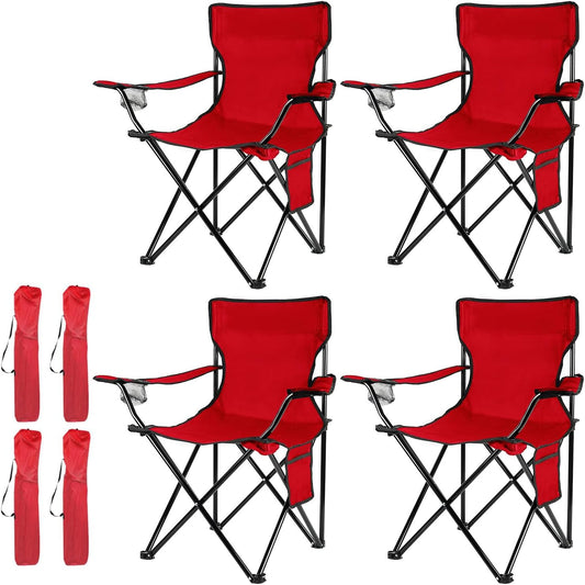 Damei century 4Pack Folding Camping Chairs, Portable for Beach, Lawn, Yard