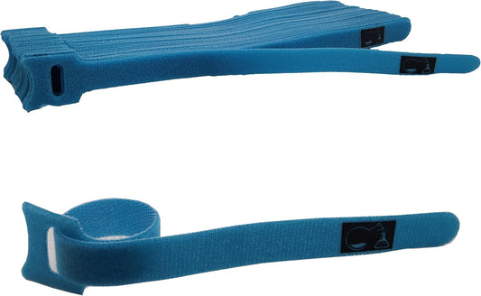 CableLock Cable Ties - 50 Pack - 8 Inch Reusable Cord Organizers - Clean Cable Management for Gaming and Home Office (Blue)