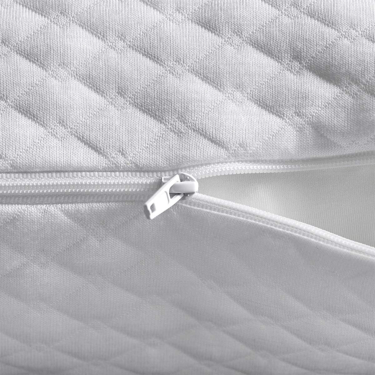 NTCOCO Shredded Memory Foam Bed Pillows for Sleeping Queen Size Set of 2,with Washable Removable Hypoallergenic Sleep Pillow for Back and Side Sleeper