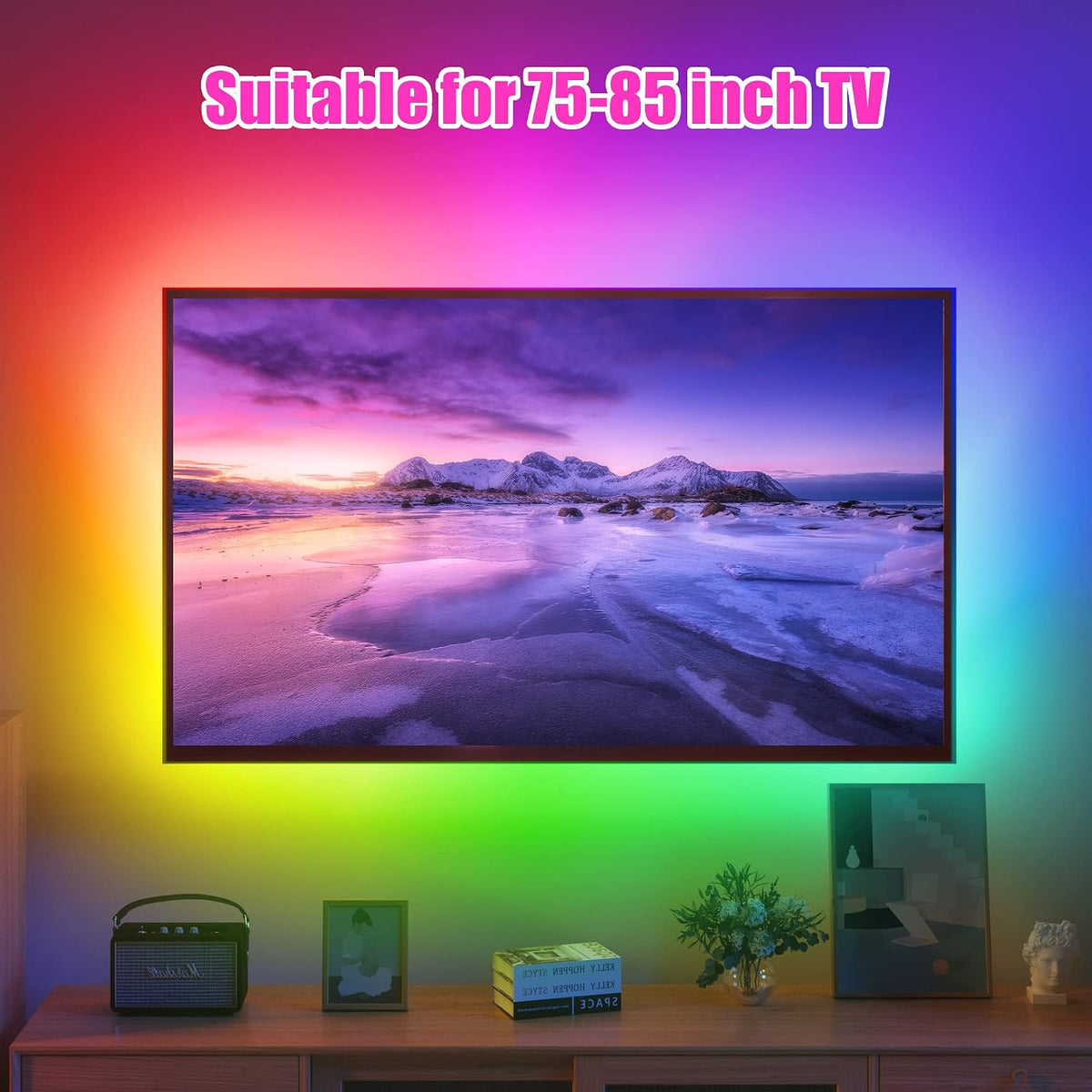 maylit 18 Ft ICRGB TV LED Backlight for 75-85 Inch Tvs