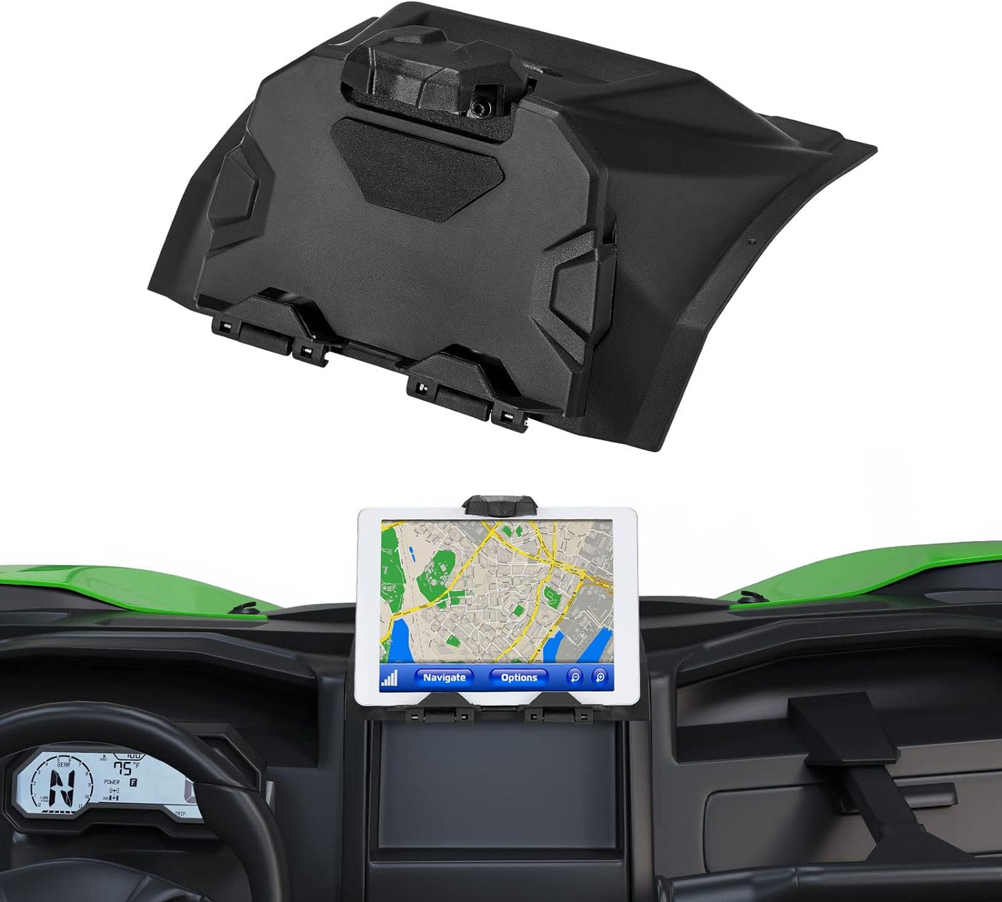KEMIMOTO UTV Tablet Holder Compatible with KRX 1000, Electronic Device Phone GPS Holder Storage Mount Compatible with Kawasaki Teryx KRX 1000 2020 2021 2022 2023 2024 2025 Accessories