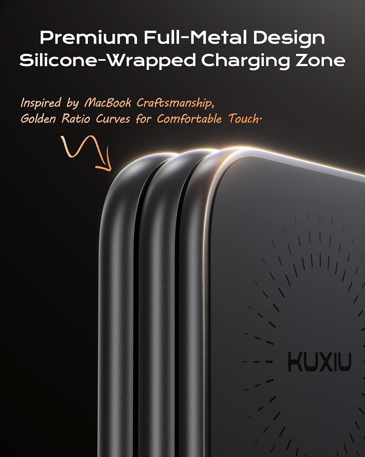 KU XIU Qi2.2 25W Magnetic Wireless Charger, Foldable 3 in 1 Travel Charging Station for iPhone 17/16/15/14/13/12, 5W for Apple Watch & AirPods, Aluminum Alloy Design, 45W GaN Adapter Included, Gray