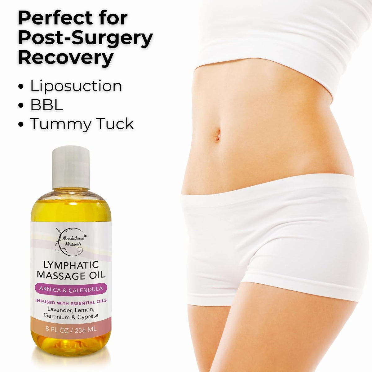 Lymphatic Massage Oil for Massage Therapy with Arnica & Lavender Oil
