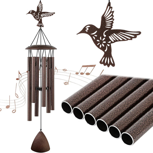 Wind Chimes, 37" Hummingbird Wind Chimes for Outside Garden Patio Yard Decor, Hummingbird Gifts for Mom Women Grandma Wife, Deep Tone Windchimes for Christmas, Mother's Day, Birthday