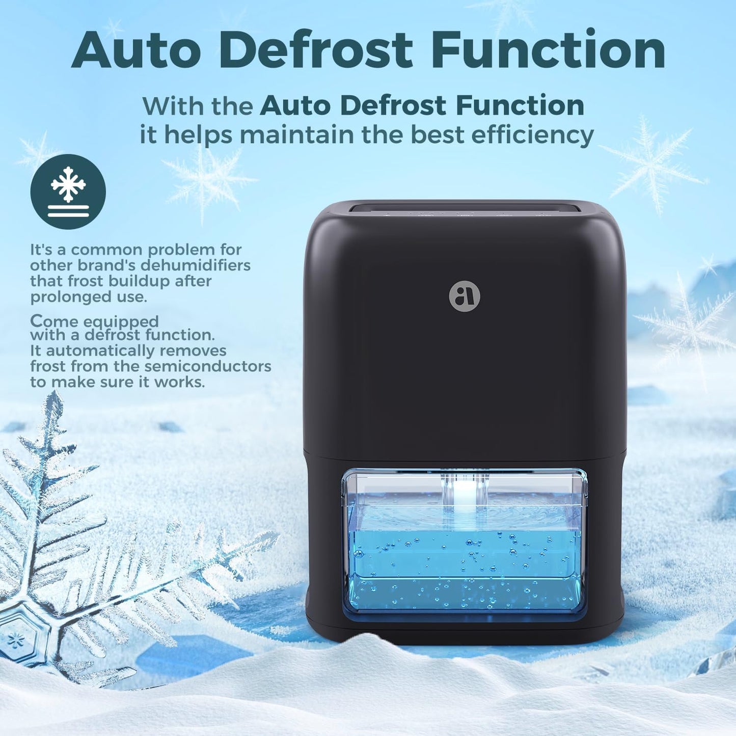 60 OZ Dehumidifiers for Home, Dual-Semiconductor Quiet Dehumidifier with Timer Auto-Off Sleep Mode 7 Colors Light Portable Small Dehumidifiers for Bathroom, Cloakroom, RV, Black